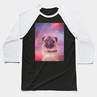 Pug in the sky painting Baseball T-Shirt